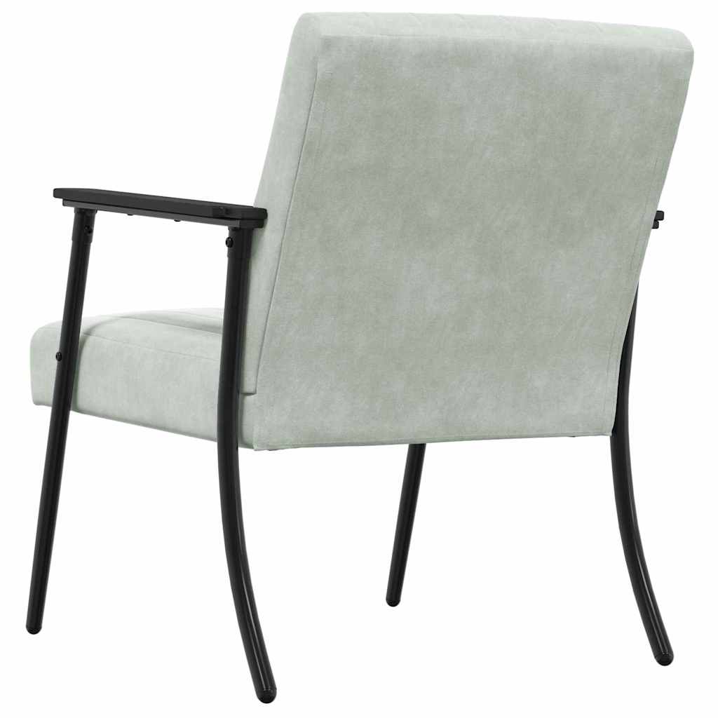 Sessel Hellgrau 59 x 75 x 78 cm Samt