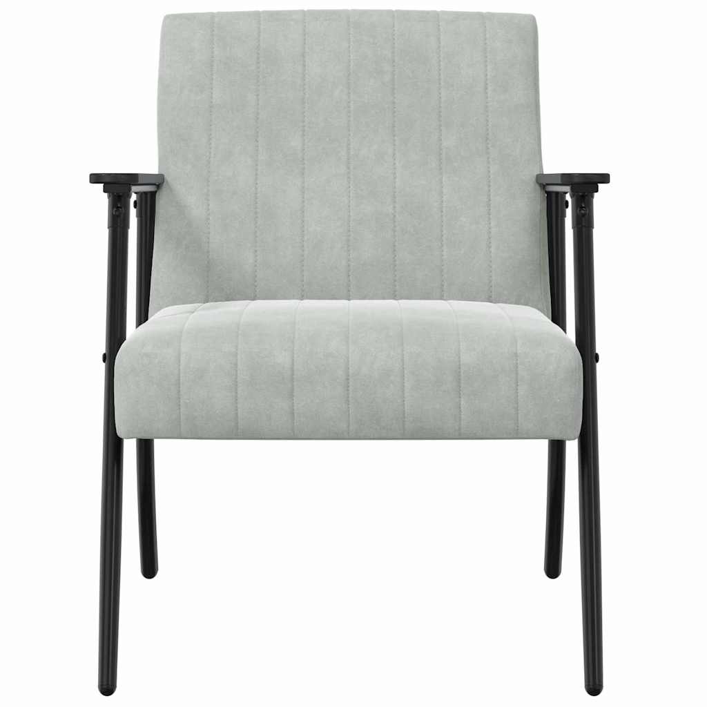 Sessel Hellgrau 59 x 75 x 78 cm Samt