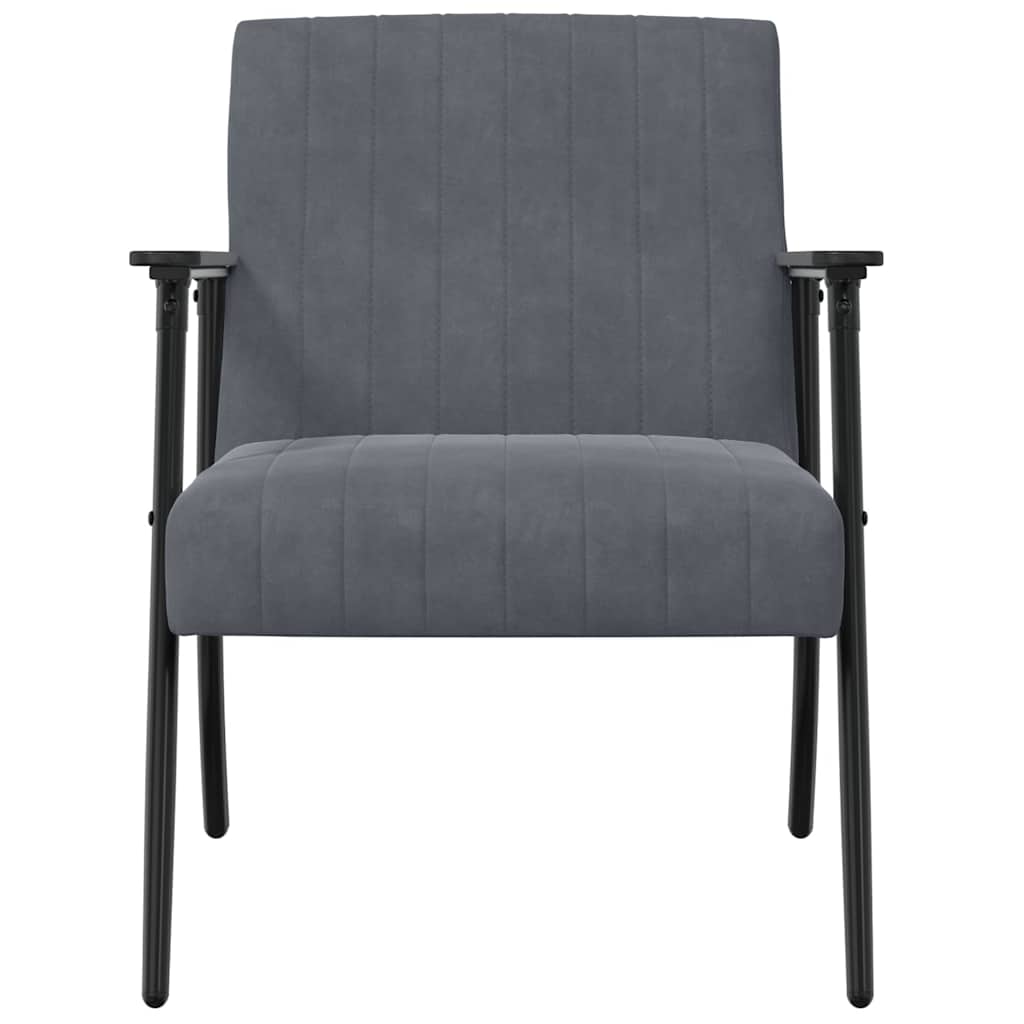 Sessel Dunkelgrau 59 x 75 x 78 cm Samt