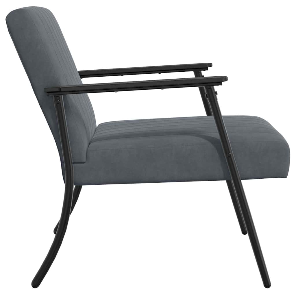 Sessel Dunkelgrau 59 x 75 x 78 cm Samt