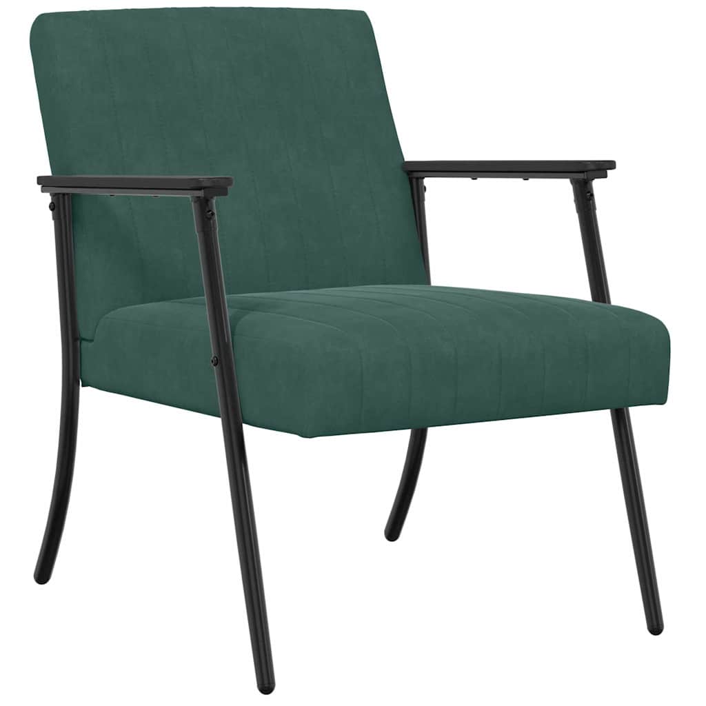 Sessel Dunkelgrün 59 x 75 x 78 cm Samt