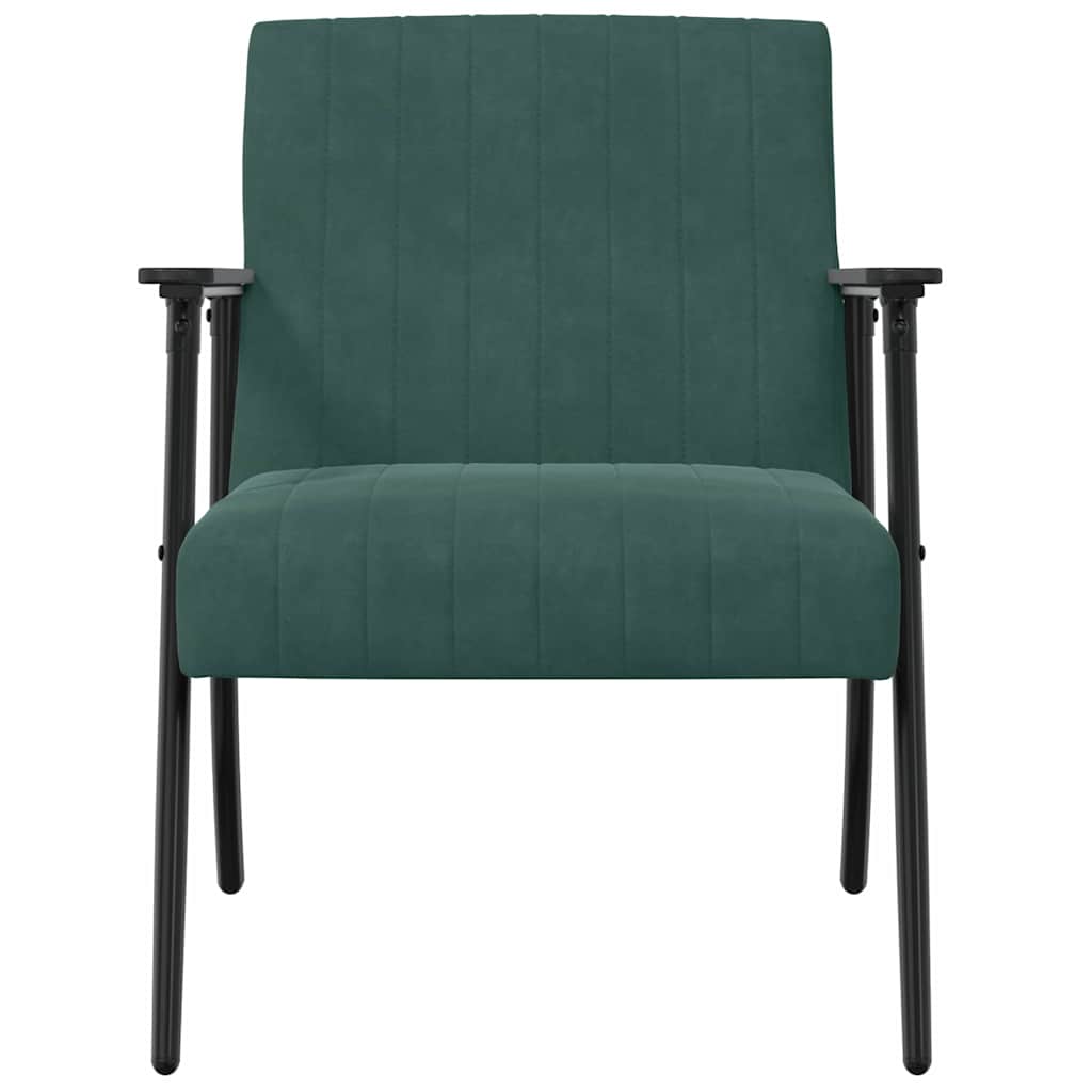 Sessel Dunkelgrün 59 x 75 x 78 cm Samt