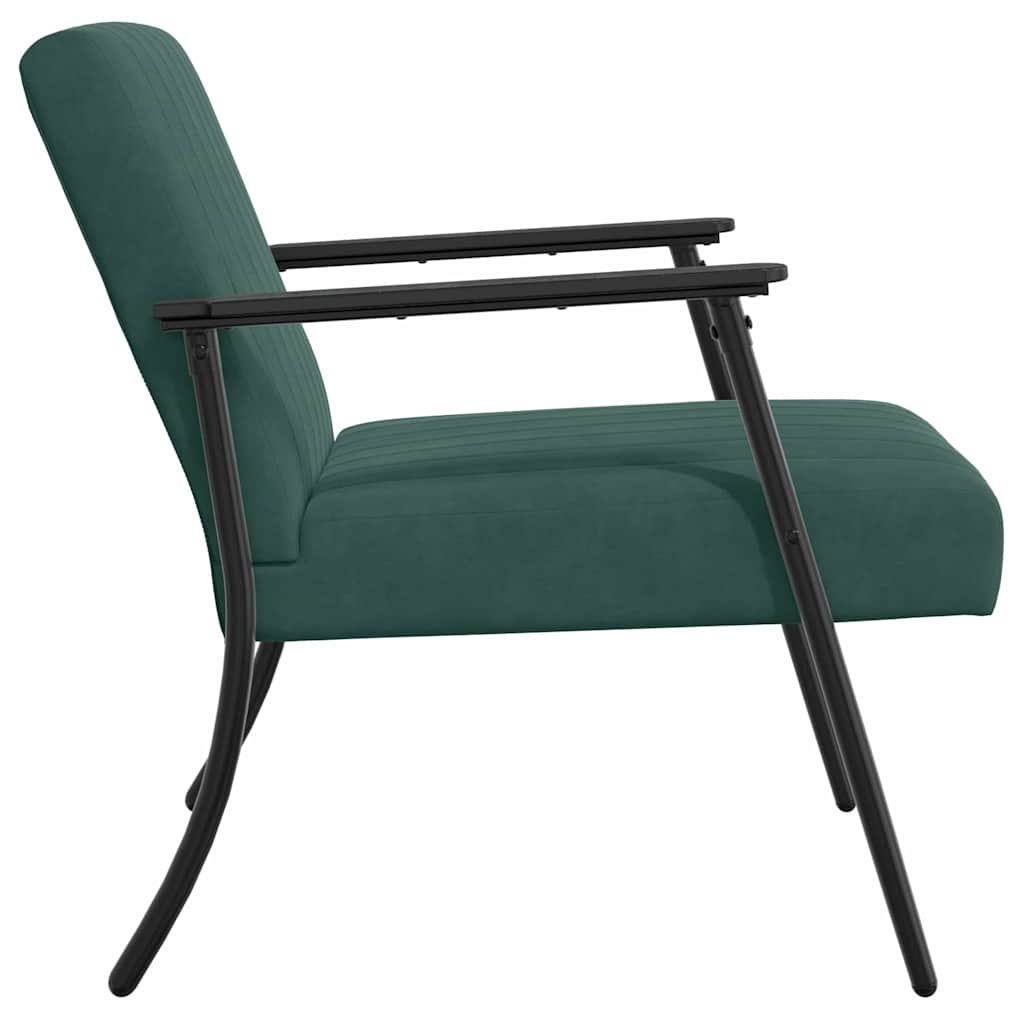 Sessel Dunkelgrün 59 x 75 x 78 cm Samt
