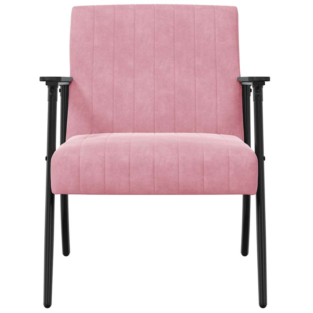 Sessel Rosa 59 x 75 x 78 cm Samt
