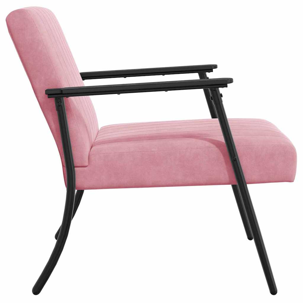 Sessel Rosa 59 x 75 x 78 cm Samt