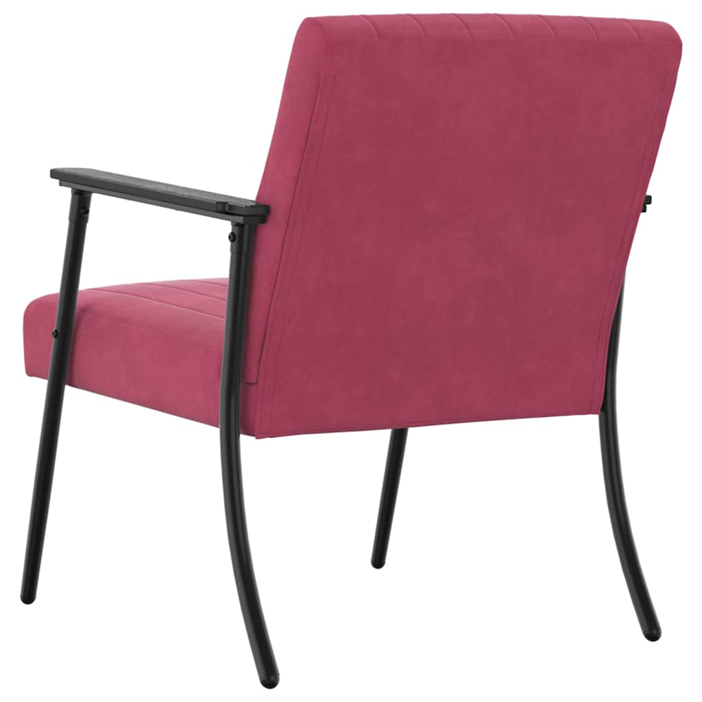 Sessel Weinrot 59 x 75 x 78 cm Samt