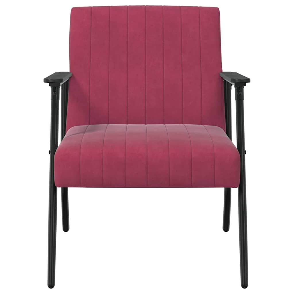 Sessel Weinrot 59 x 75 x 78 cm Samt