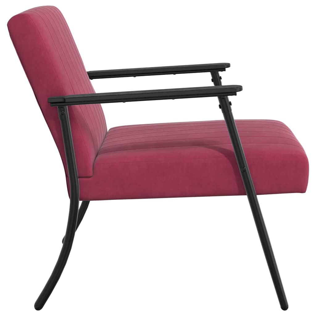 Sessel Weinrot 59 x 75 x 78 cm Samt