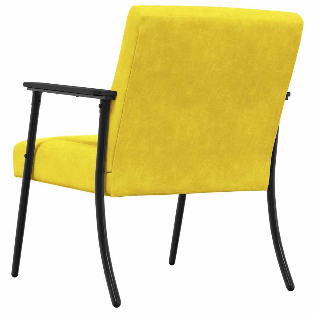 Sessel Gelb 59 x 75 x 78 cm Samt
