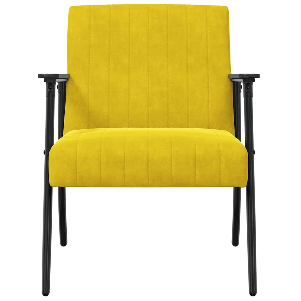 Sessel Gelb 59 x 75 x 78 cm Samt
