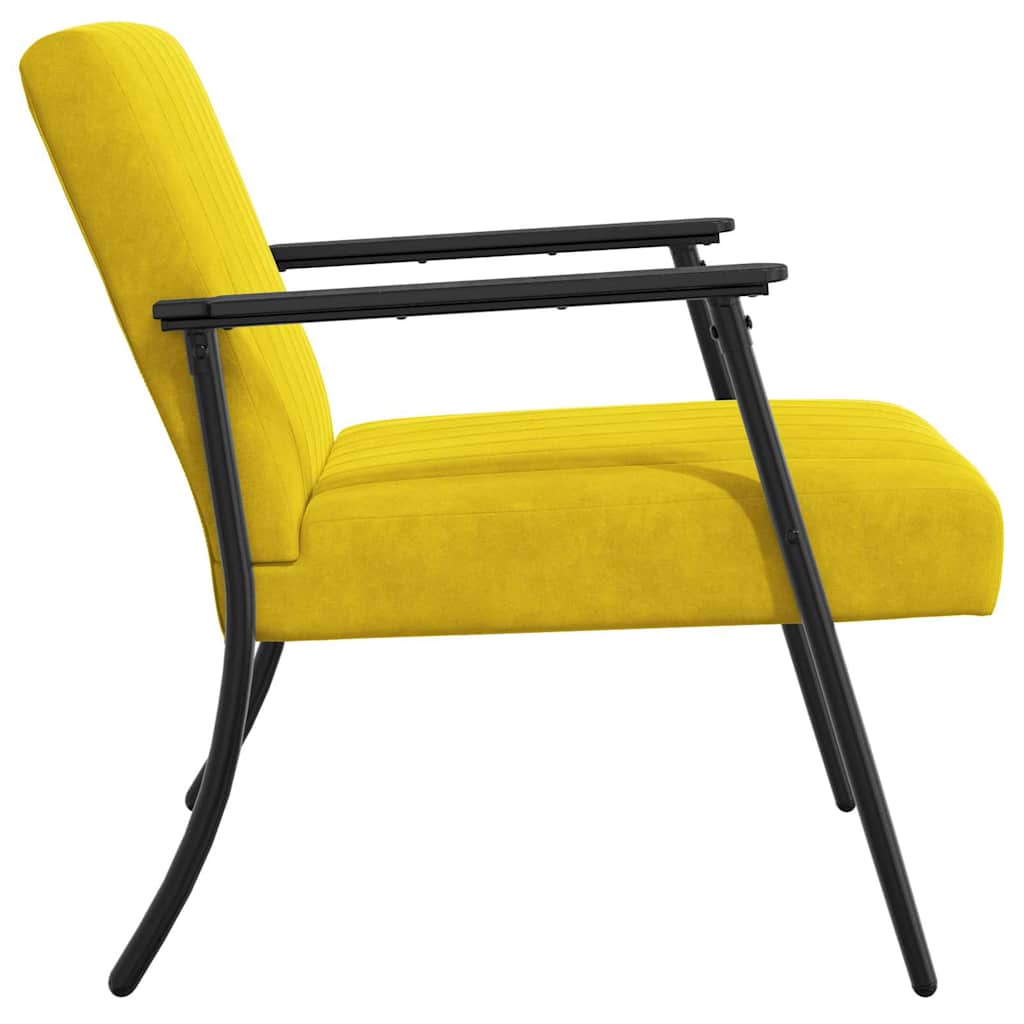 Sessel Gelb 59 x 75 x 78 cm Samt