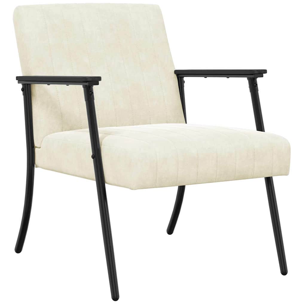 Sessel Creme 59 x 75 x 78 cm Samt