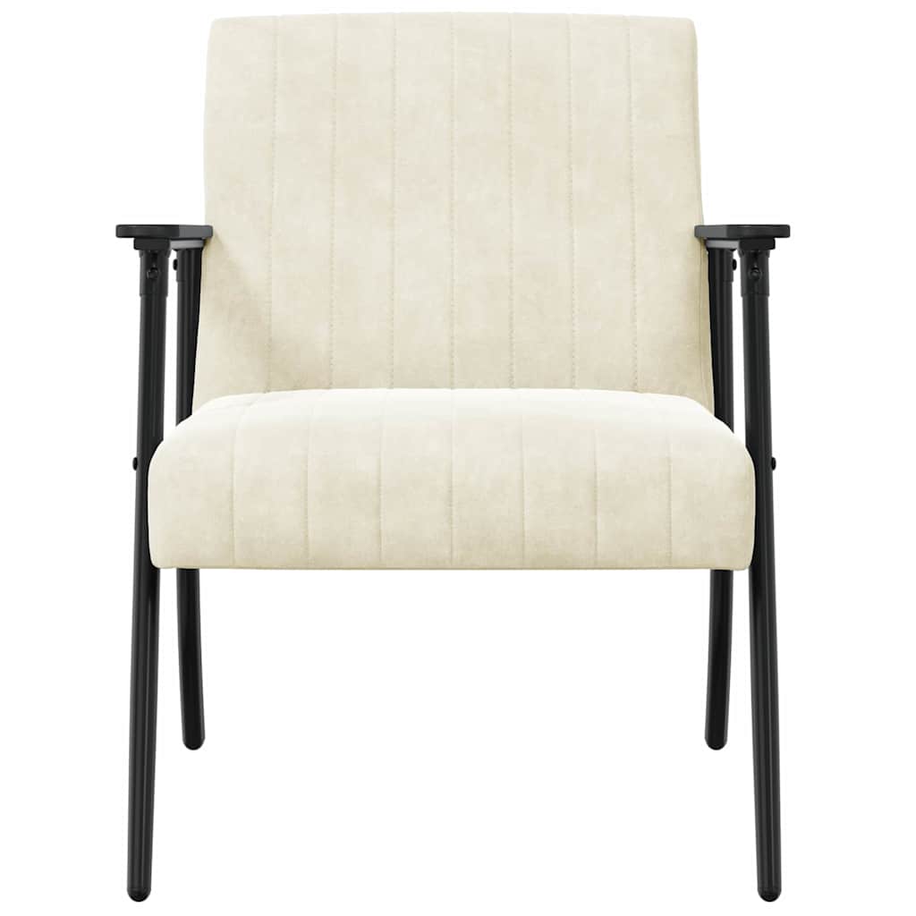 Sessel Creme 59 x 75 x 78 cm Samt