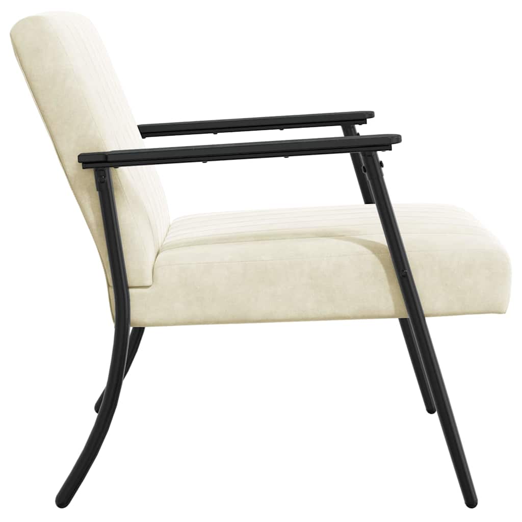 Sessel Creme 59 x 75 x 78 cm Samt