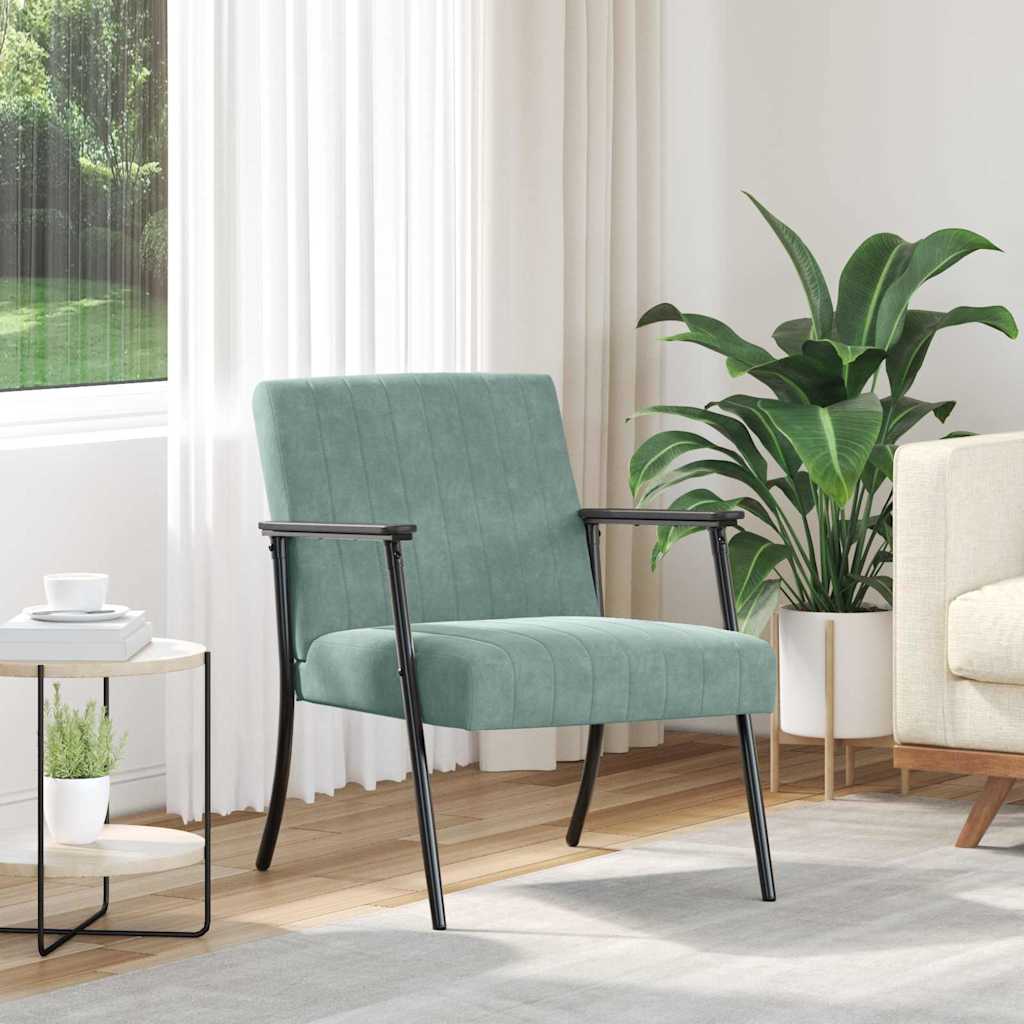 Sessel Meergrün 59 x 75 x 78 cm Samt