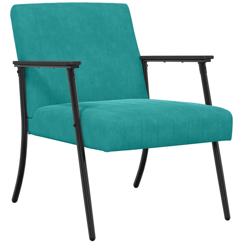 Sessel Türkis 59 x 75 x 78 cm Samt