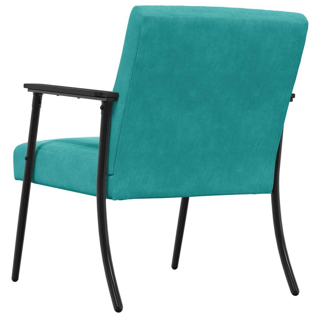 Sessel Türkis 59 x 75 x 78 cm Samt