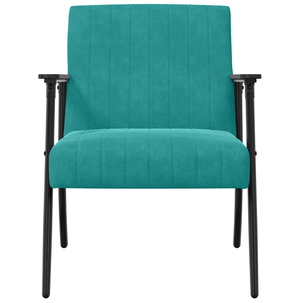 Sessel Türkis 59 x 75 x 78 cm Samt