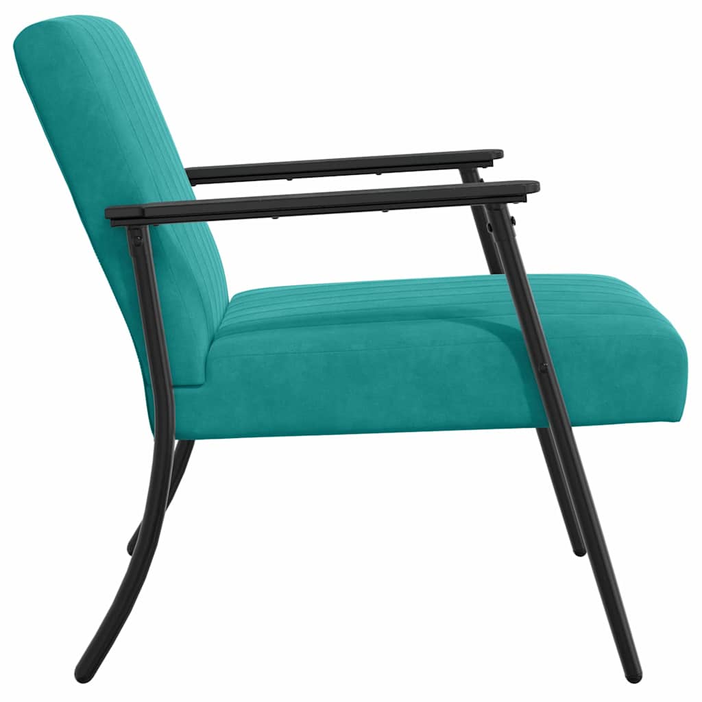 Sessel Türkis 59 x 75 x 78 cm Samt