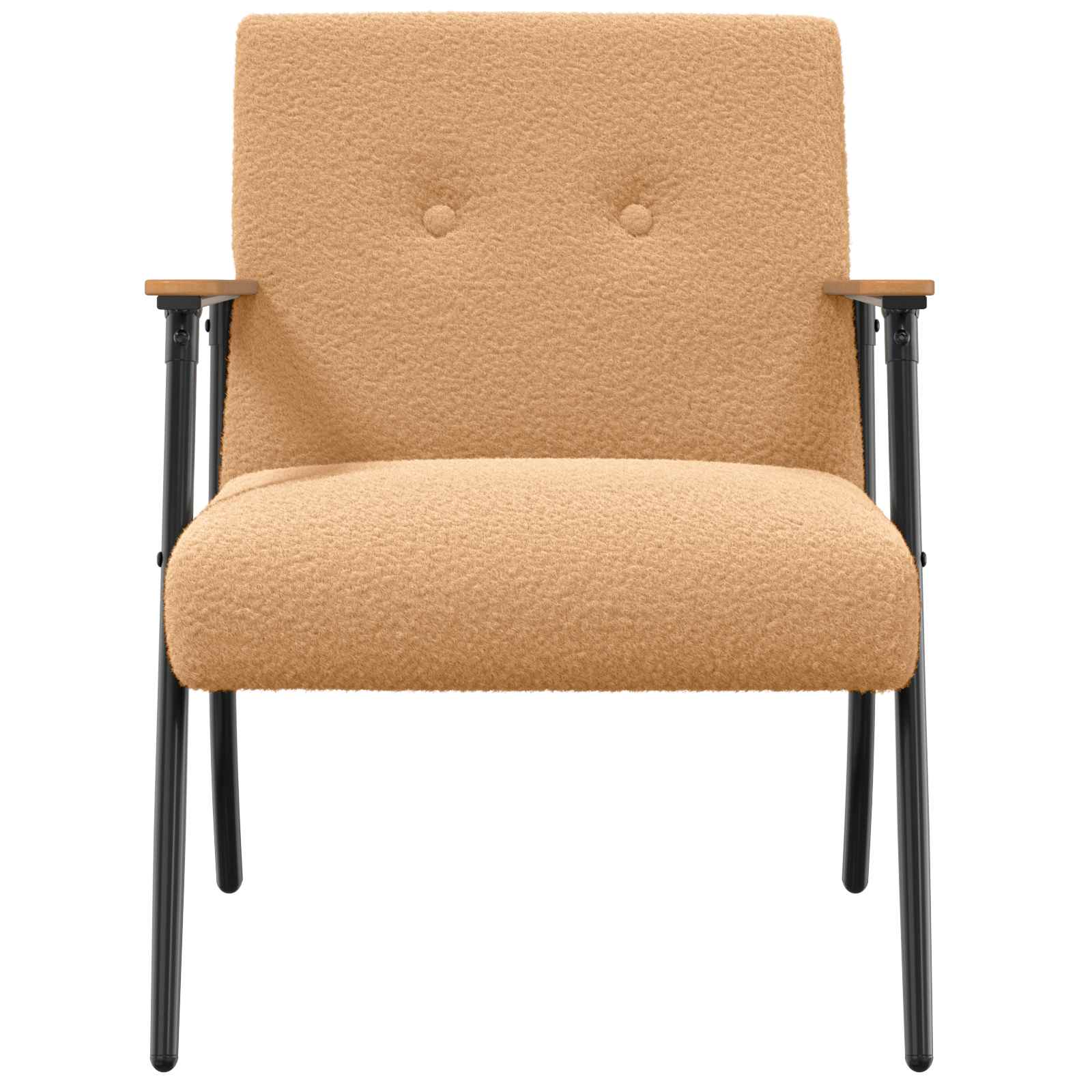 Sessel Beige Lockiger wollähnlicher Stoff