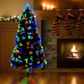 Künstlicher Weihnachtsbaum mit 120 LEDs Grün 120 cm PVC