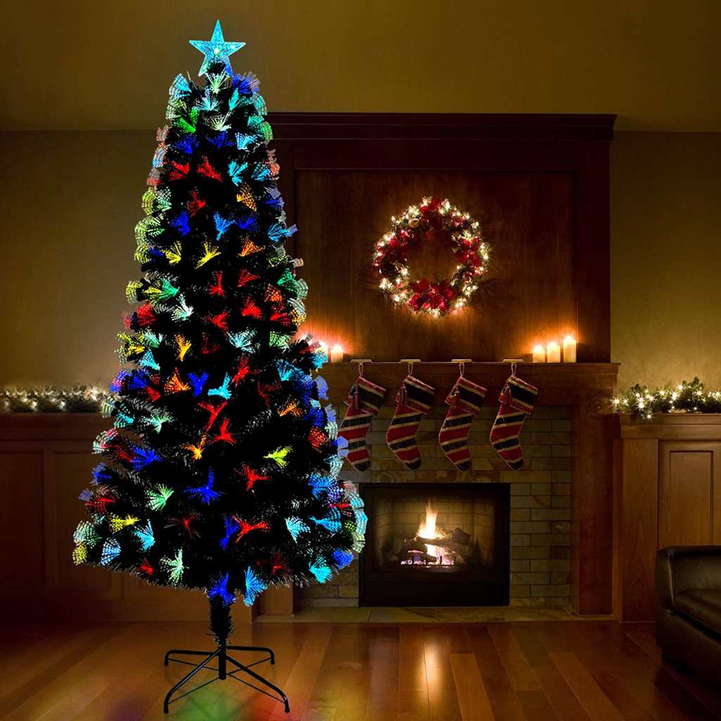 Künstlicher Weihnachtsbaum mit 300 LEDs Grün 240 cm PVC