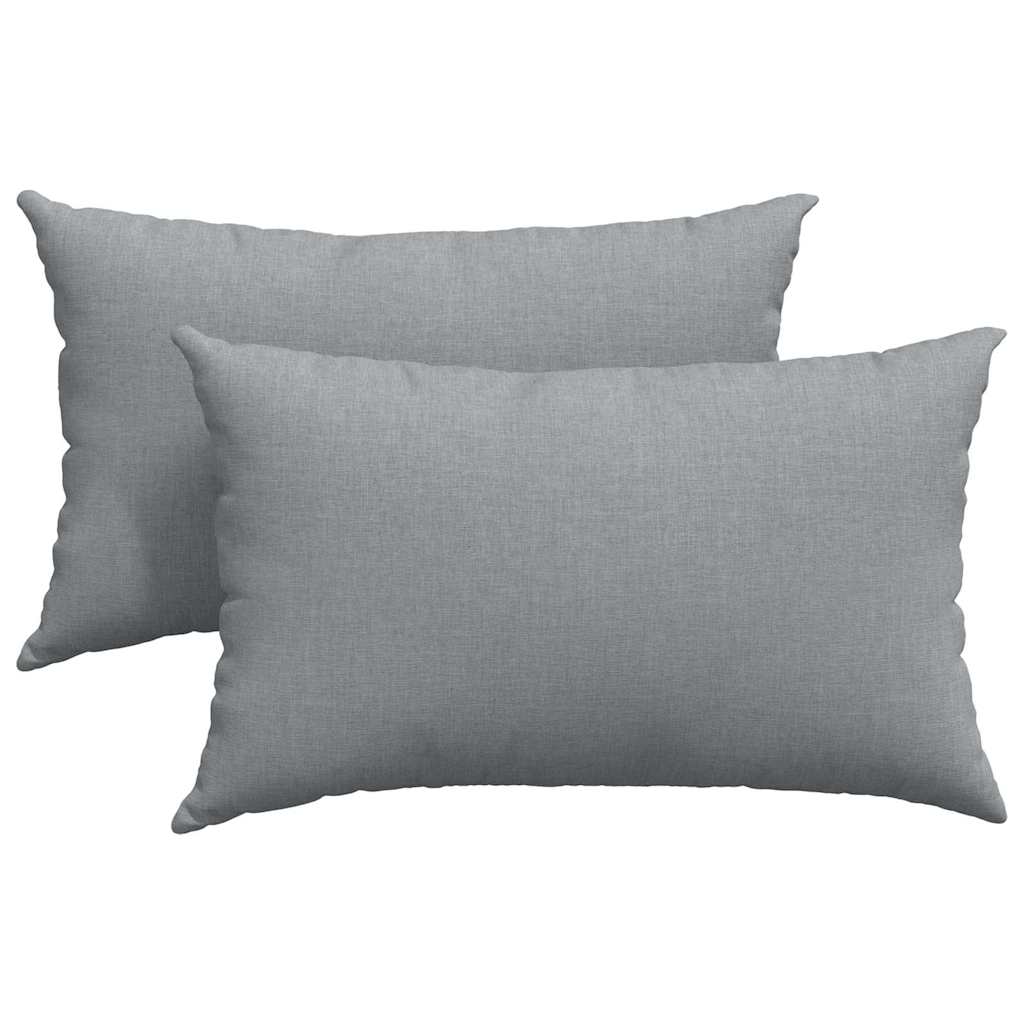 Sofakissen 2 pcs Hellgrau 50 x 30 cm Stoff