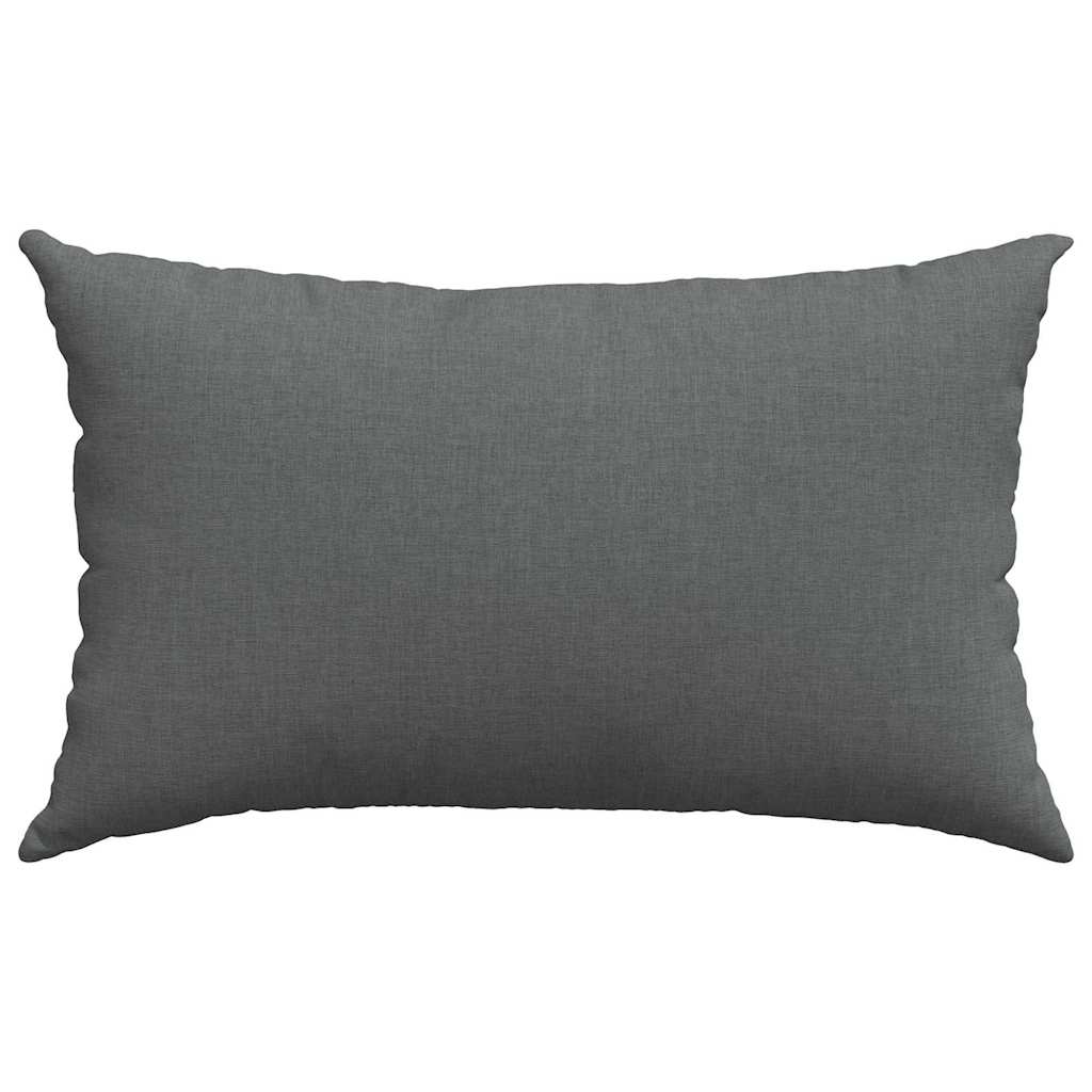 Sofakissen 2 pcs Dunkelgrau 50 x 30 cm Stoff