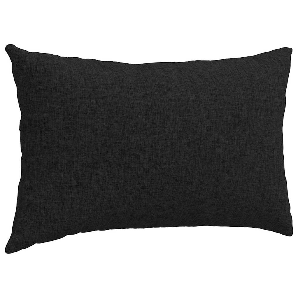Sofakissen 2 pcs Schwarz 50 x 30 cm Stoff
