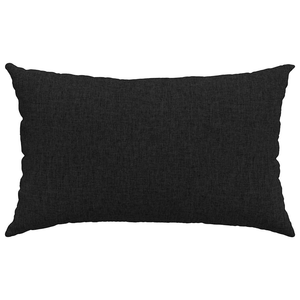 Sofakissen 2 pcs Schwarz 50 x 30 cm Stoff