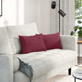 Sofakissen 2 pcs Weinrot 50 x 30 cm Stoff