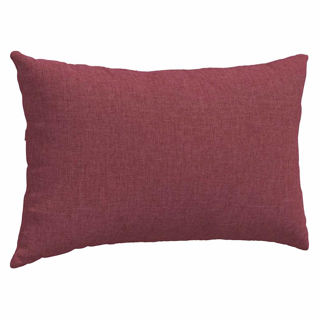 Sofakissen 2 pcs Weinrot 50 x 30 cm Stoff