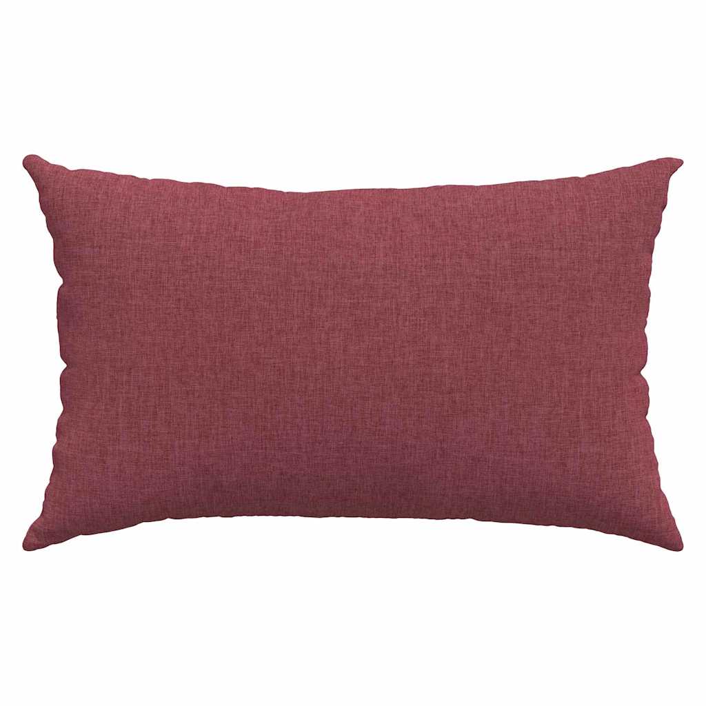Sofakissen 2 pcs Weinrot 50 x 30 cm Stoff