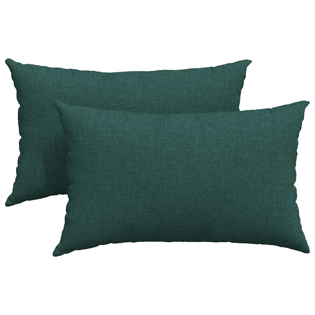 Sofakissen 2 pcs Dunkelgrün 50 x 30 cm Stoff