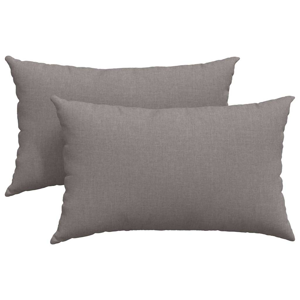 Sofakissen 2 pcs Taupe 50 x 30 cm Stoff