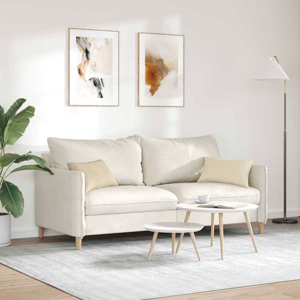Sofakissen 2 pcs Creme 50 x 30 cm Stoff
