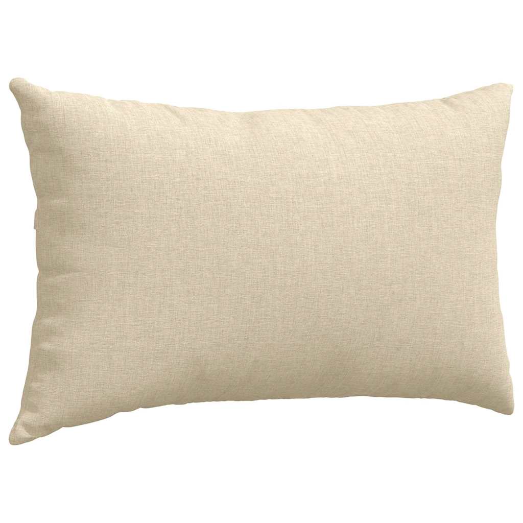 Sofakissen 2 pcs Creme 50 x 30 cm Stoff