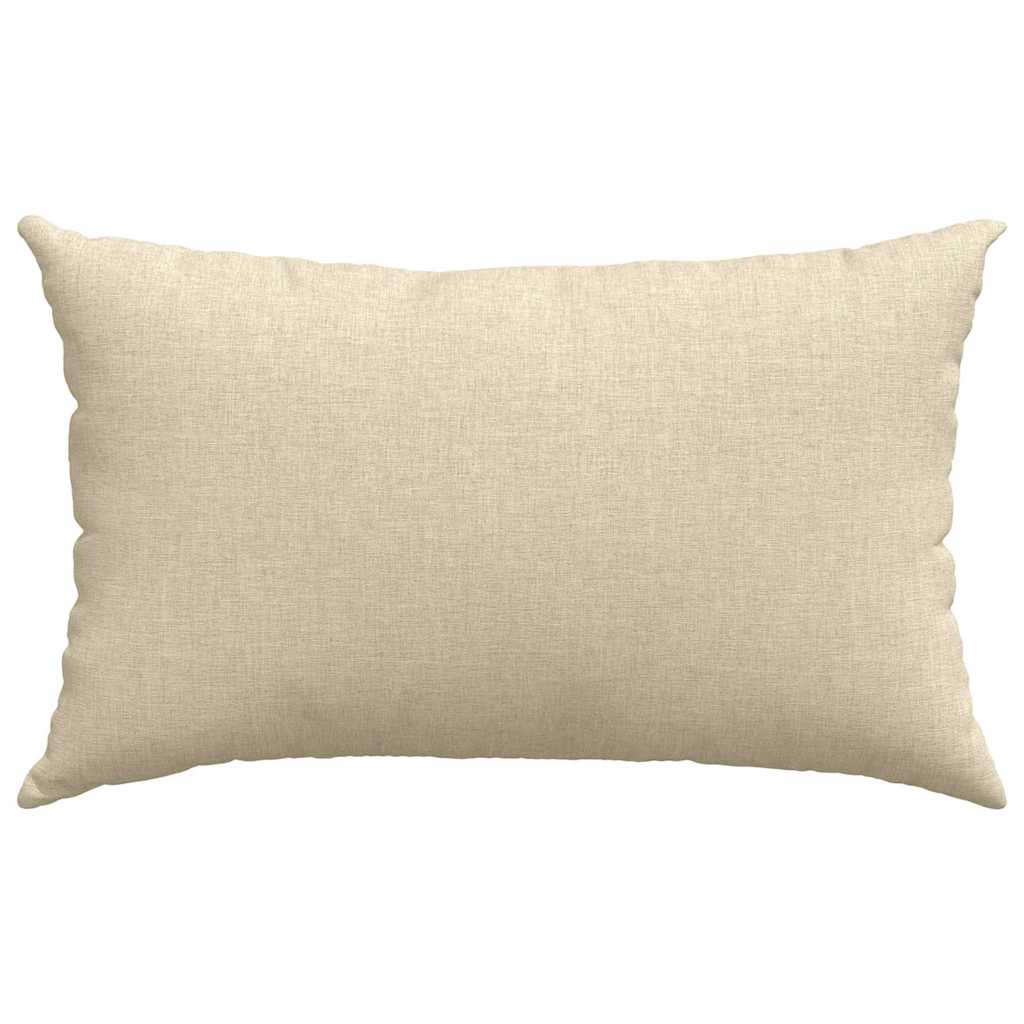 Sofakissen 2 pcs Creme 50 x 30 cm Stoff
