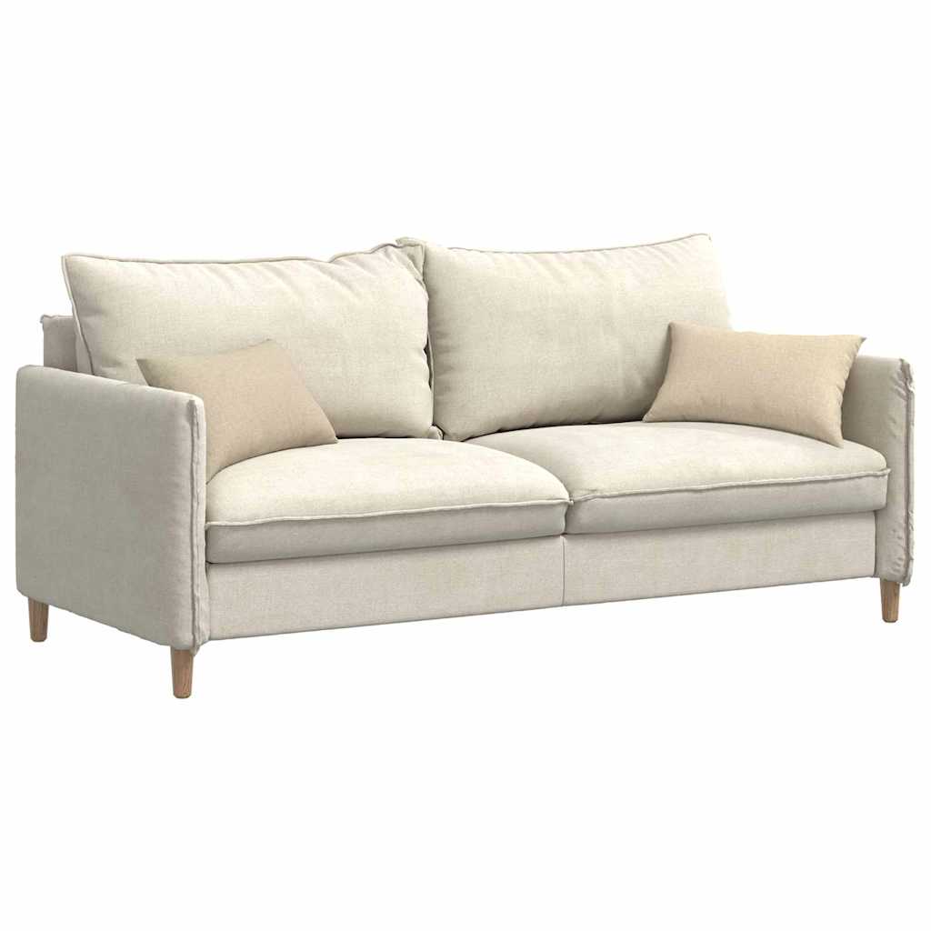 Sofakissen 2 pcs Creme 50 x 30 cm Stoff