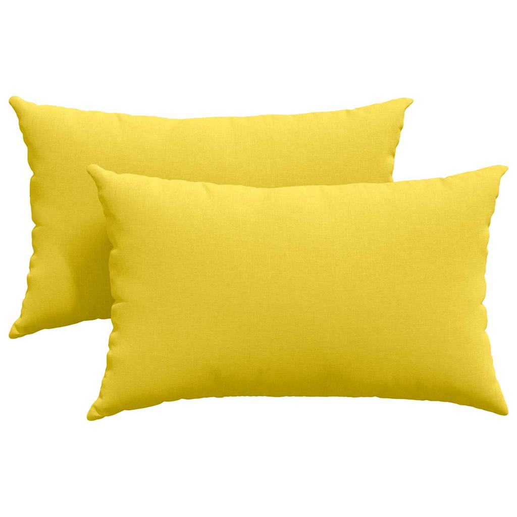 Sofakissen 2 pcs Helles Gelb 50 x 30 cm Stoff