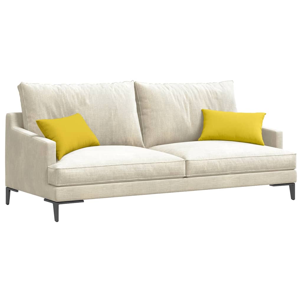 Sofakissen 2 pcs Helles Gelb 50 x 30 cm Stoff