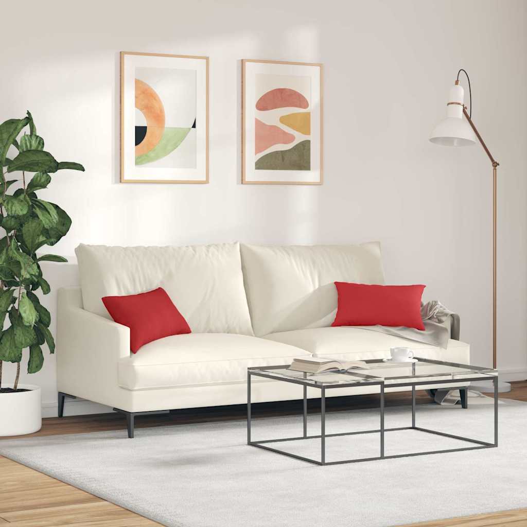 Sofakissen 2 pcs Rot 50 x 30 cm Stoff