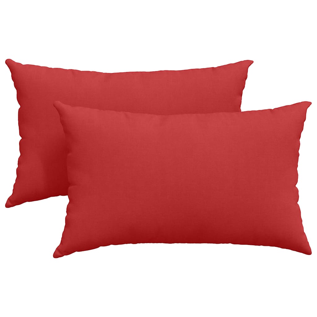 Sofakissen 2 pcs Rot 50 x 30 cm Stoff