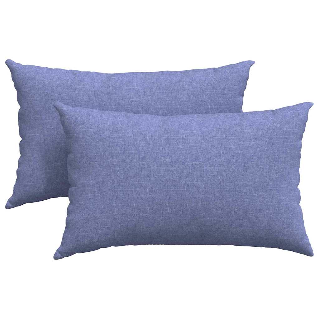 Sofakissen 2 pcs Jeans blau 50 x 30 cm Stoff
