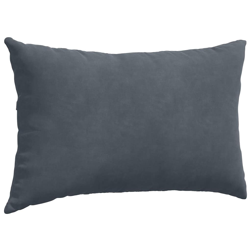 Sofakissen 2 Stück Dunkelgrau 50 x 30 cm Cordstoff