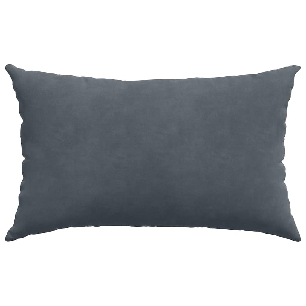 Sofakissen 2 Stück Dunkelgrau 50 x 30 cm Cordstoff