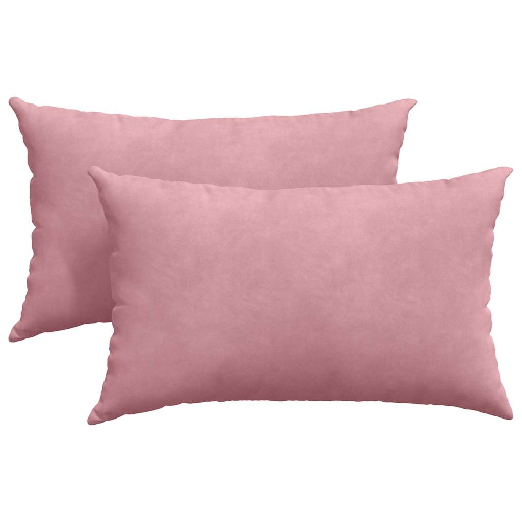 Sofakissen 2 Stück Rosa 50 x 30 cm Cordstoff