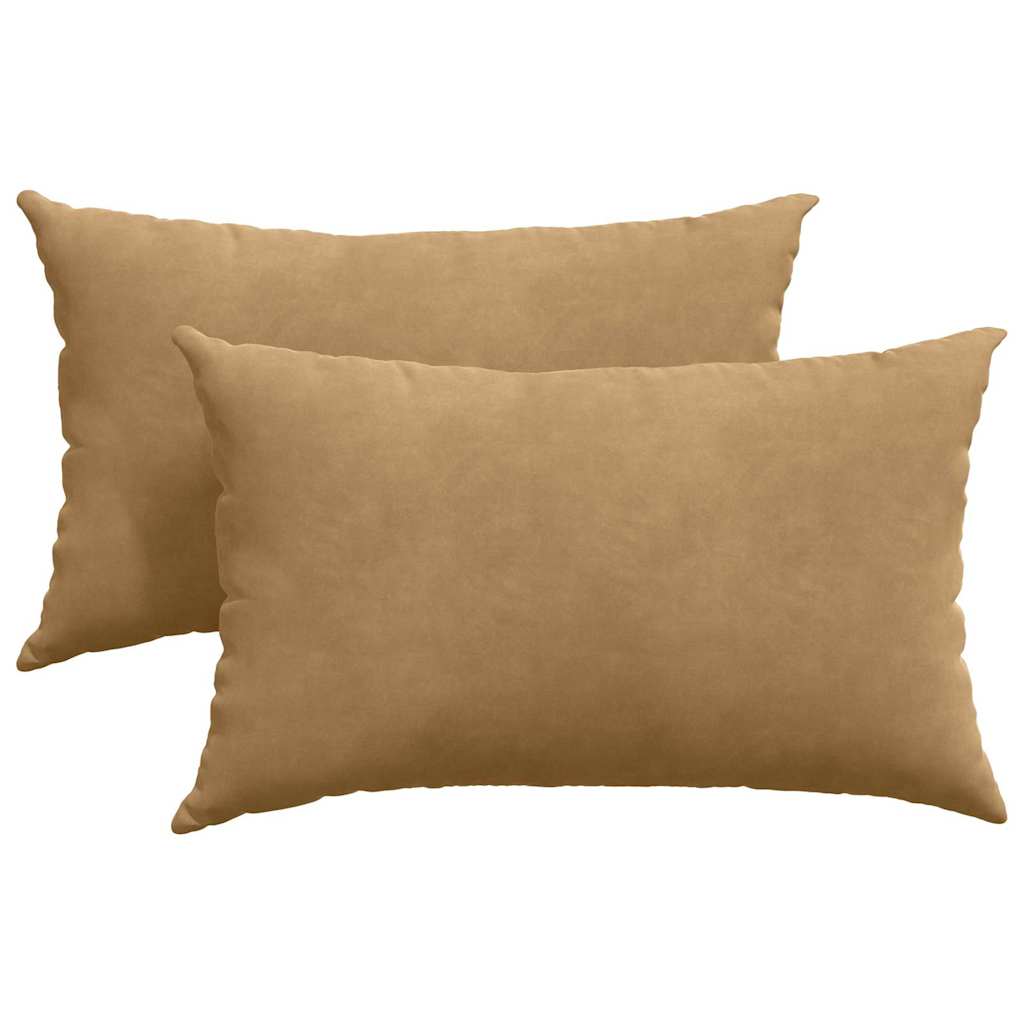 Sofakissen 2 Stück Braun 50 x 30 cm Cordstoff