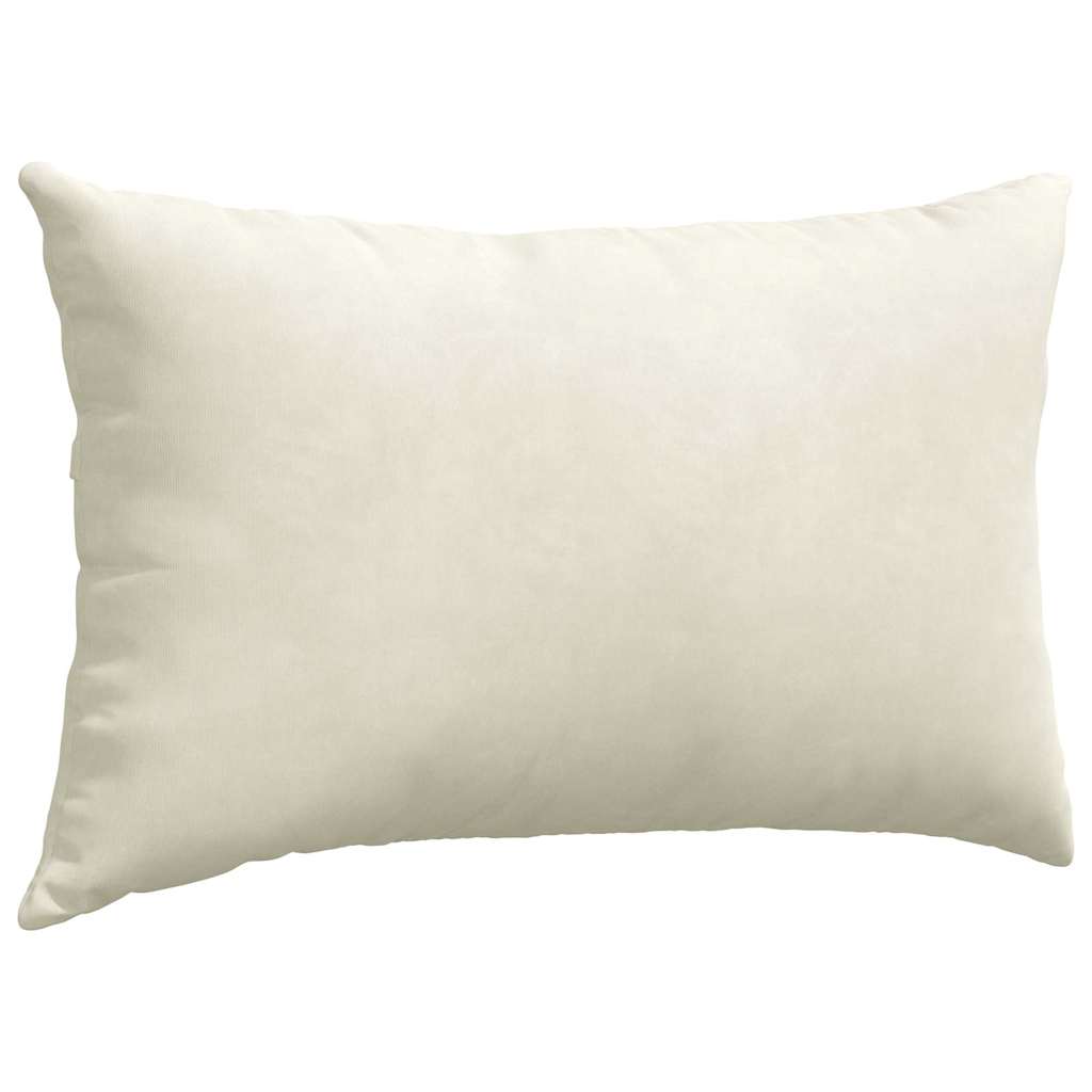 Sofakissen 2 Stück Creme 50 x 30 cm Cordstoff