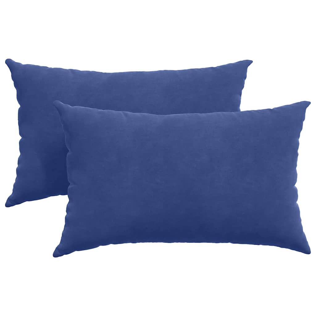 Sofakissen 2 Stück Polizeiblau 50 x 30 cm Cordstoff